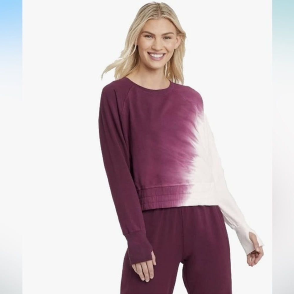 JoyLab Women's French Terry Tie-Dye Pullover size L